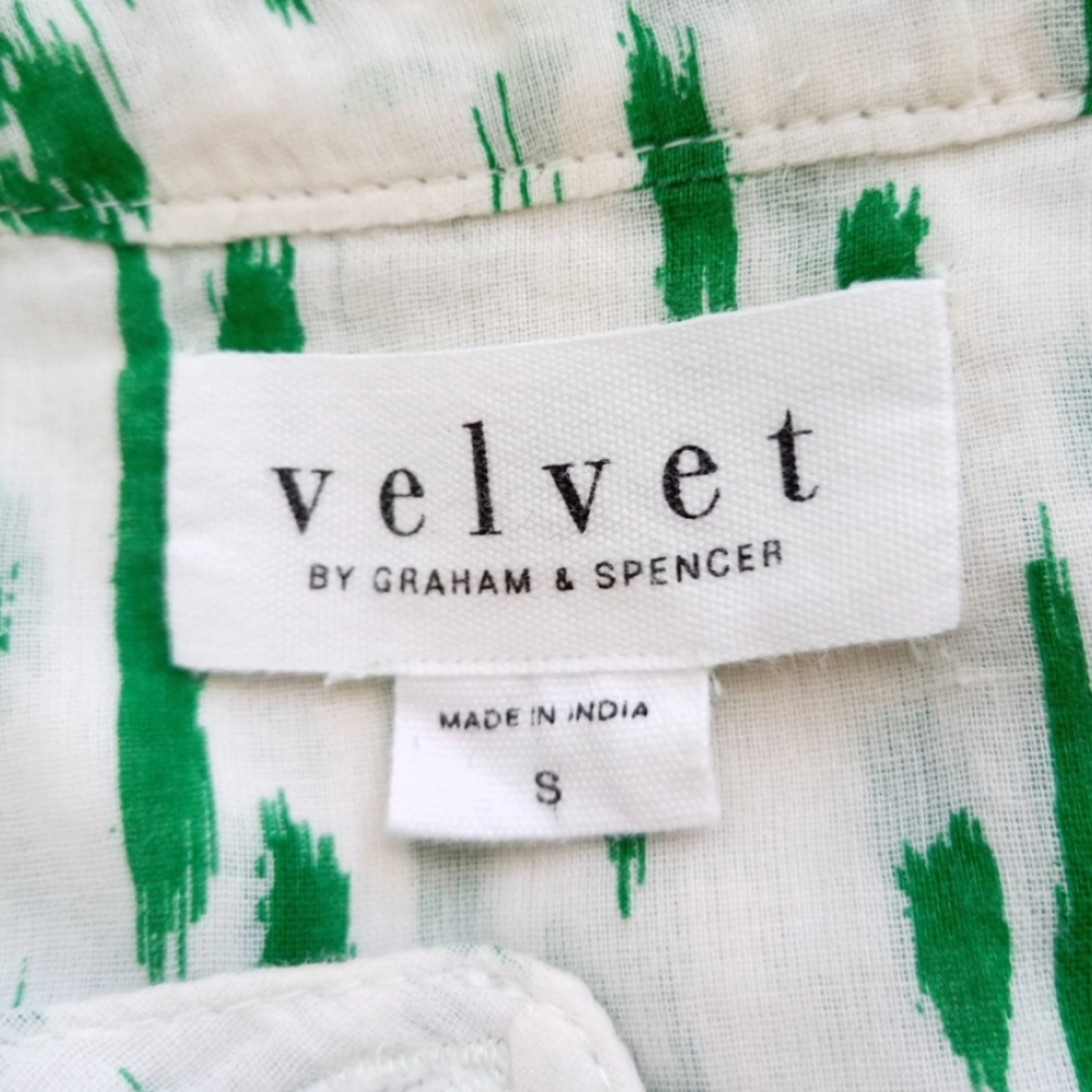 Anthropologie Green and White Midi Dress - Picture 9 of 9